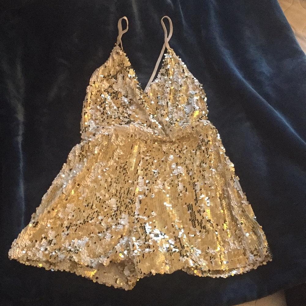 Sequin Gold Romper